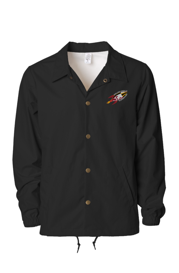 Water Resistant Windbreaker Coaches Jacket Embroidered